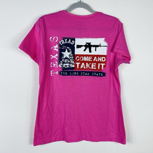 Nine Line Sz XXL Come And Take It Crewneck Short Sleeve Graphic T-Shirt Tee Pink - Picture 2 of 3